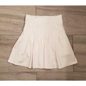 Lululemon Skirt Skort Womens Small White Run Pace Setter Golf Tennis